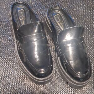 Jessica Simpson Black Patent Mules